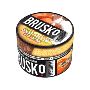 Бестабачная смесь BRUSKO - ДЫНЯ С КОКОСОМ И КАРАМЕЛЬЮ (MEDIUM) - 50 GR