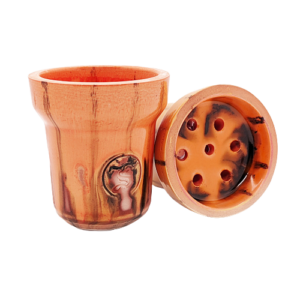 Чаша для кальяна ЧАША ST BOWLS - CLASSIC GLAZE ОРАНЖЕВАЯ С ПОЛОСКАМИ